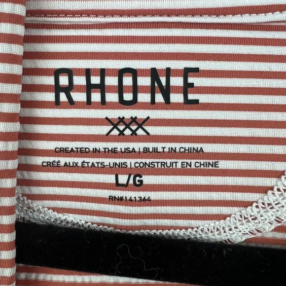 Rhone Mens Seersucker Striped Rec Camp Hoodie Size L Nantucket Performancewear - Picture 3 of 9